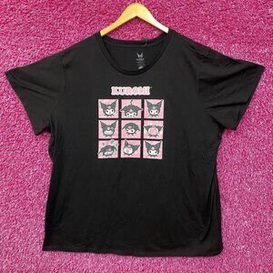 Sanrio Kuromi Grid Faces T-Shirt 2XL